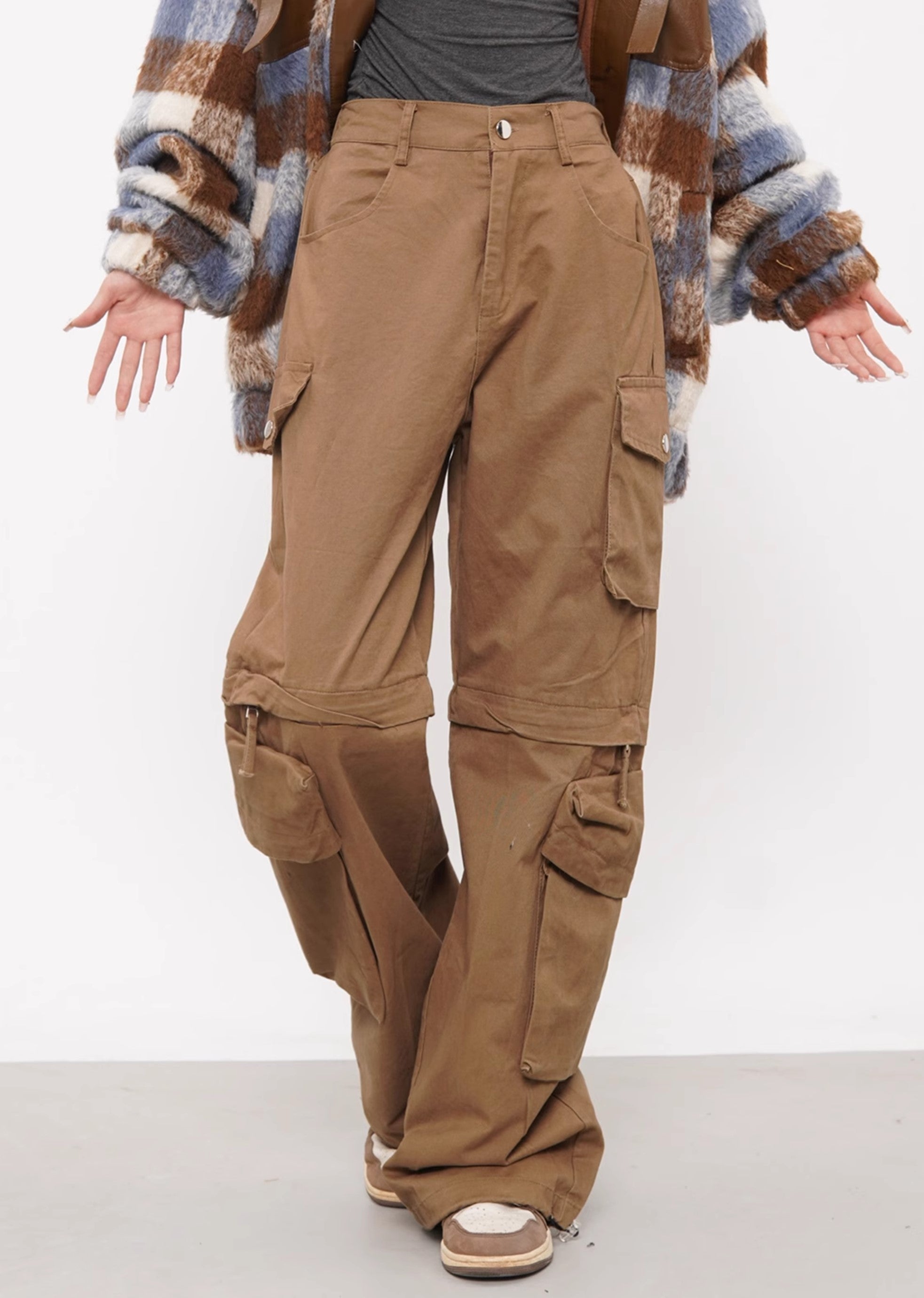 [4/29 New] 2WAY gimmick design straight silhouette cargo pants HL3038