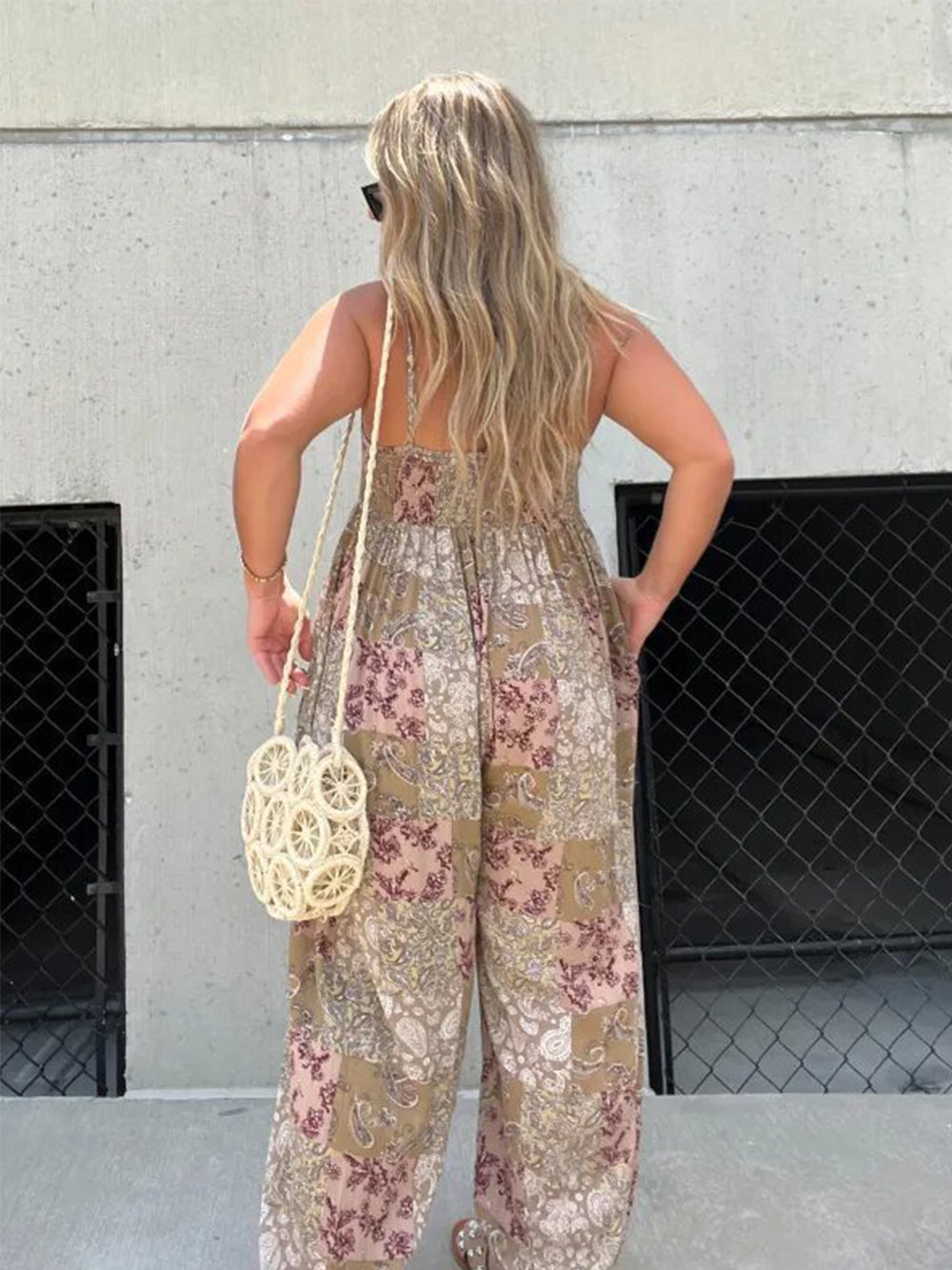 High Waist Printed Jumpsuit