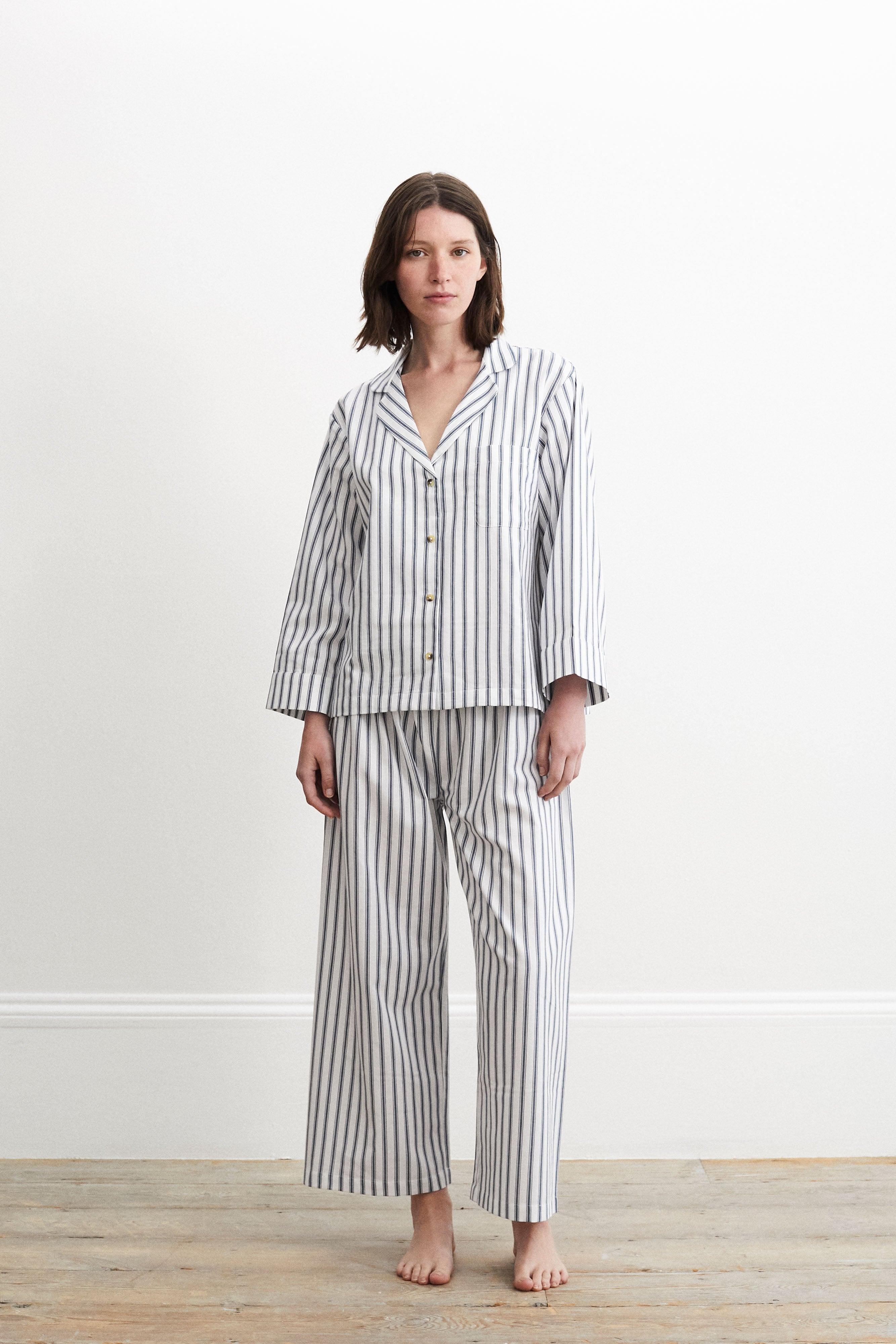 Relaxed Ticking Stripe Pyjama Set