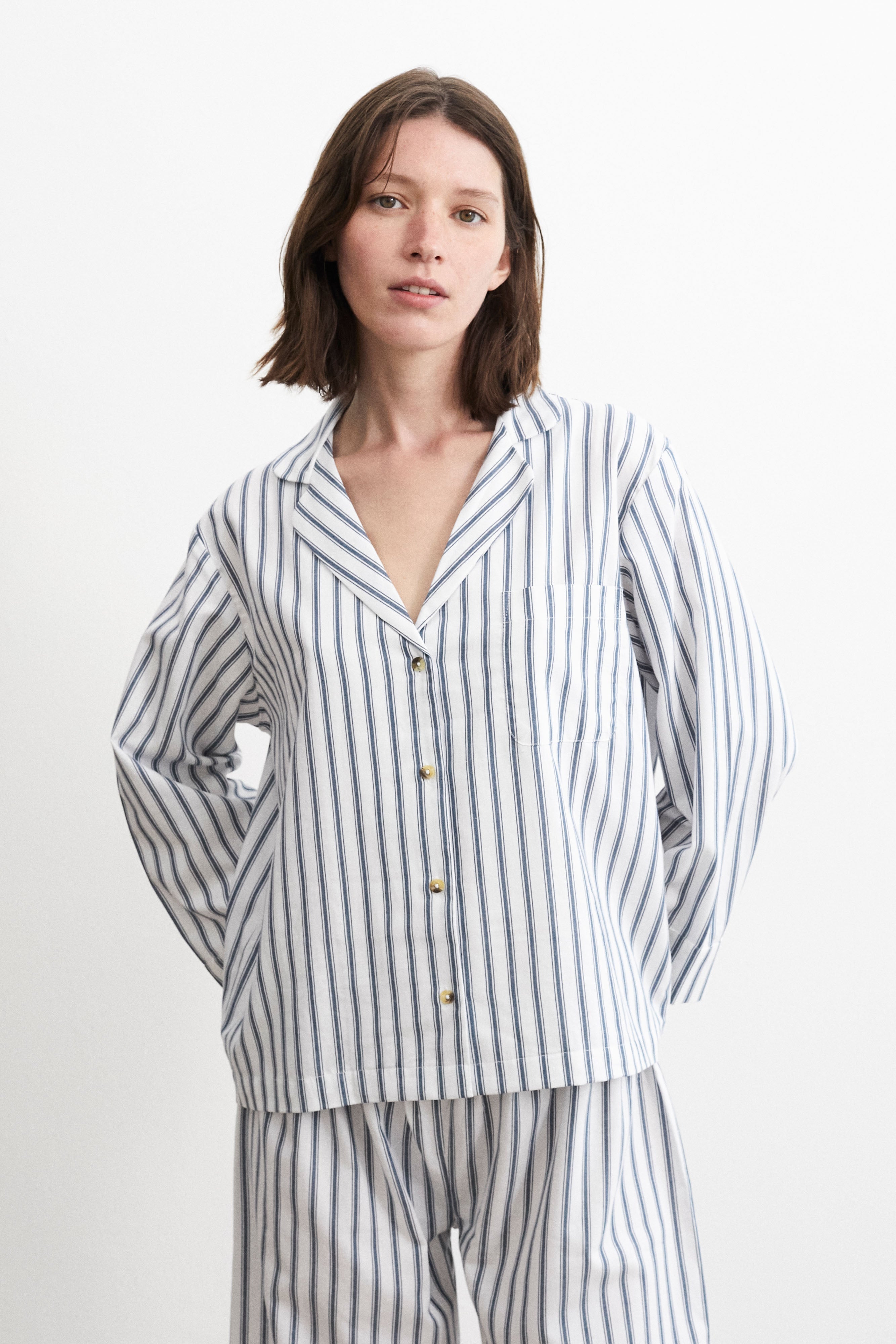 Relaxed Ticking Stripe Pyjama Set