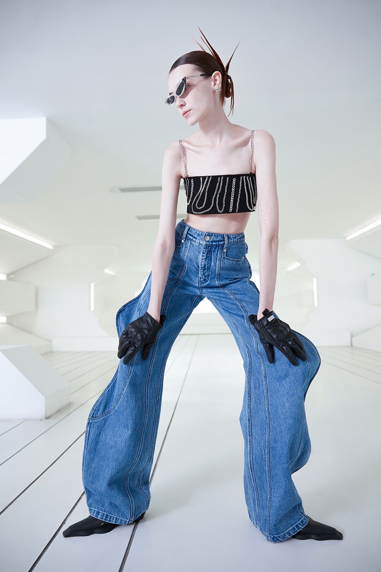 Callistari Wave deconstruction jeans