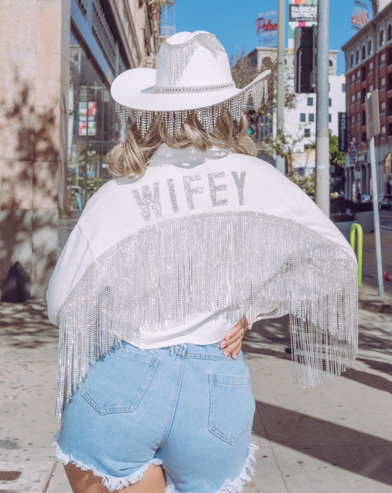 Rhinestone fringed jacket @Callistari