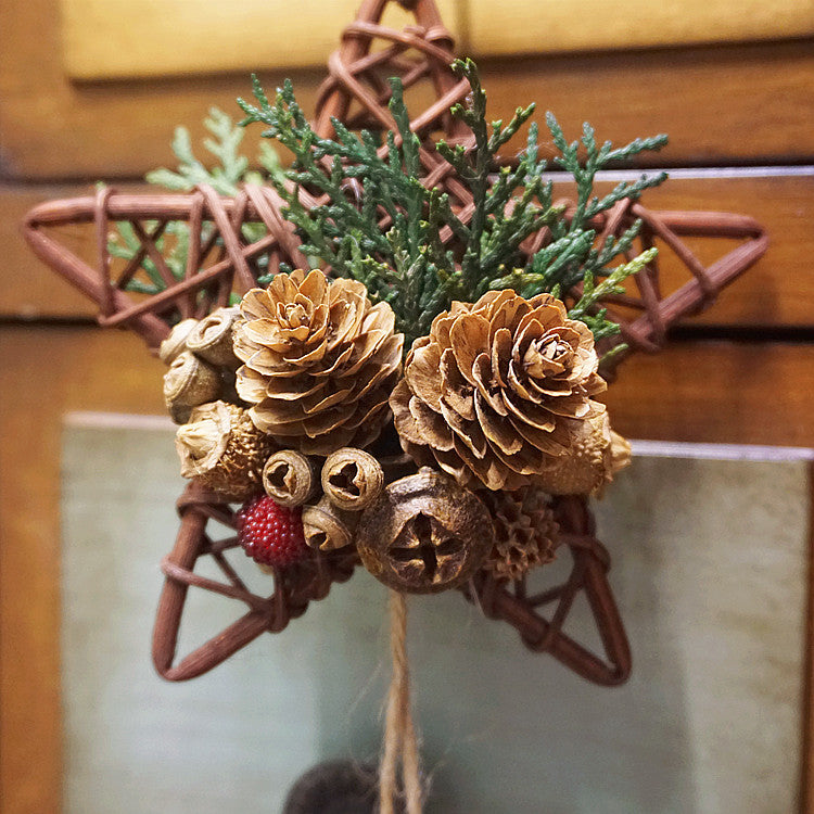 Christmas Decoration Pendant - Forest Pine Cone Bell Car Hanging