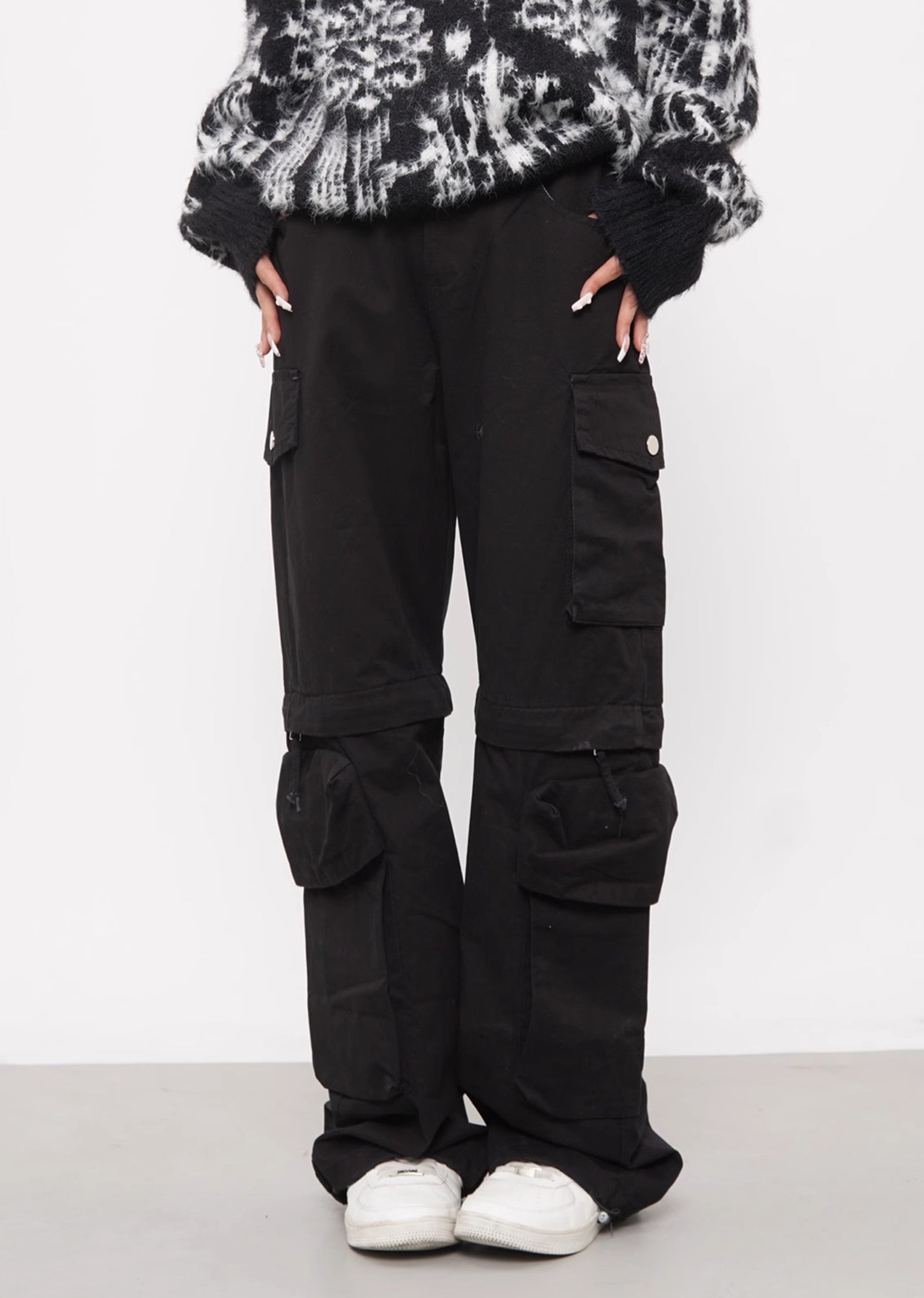 [4/29 New] 2WAY gimmick design straight silhouette cargo pants HL3038