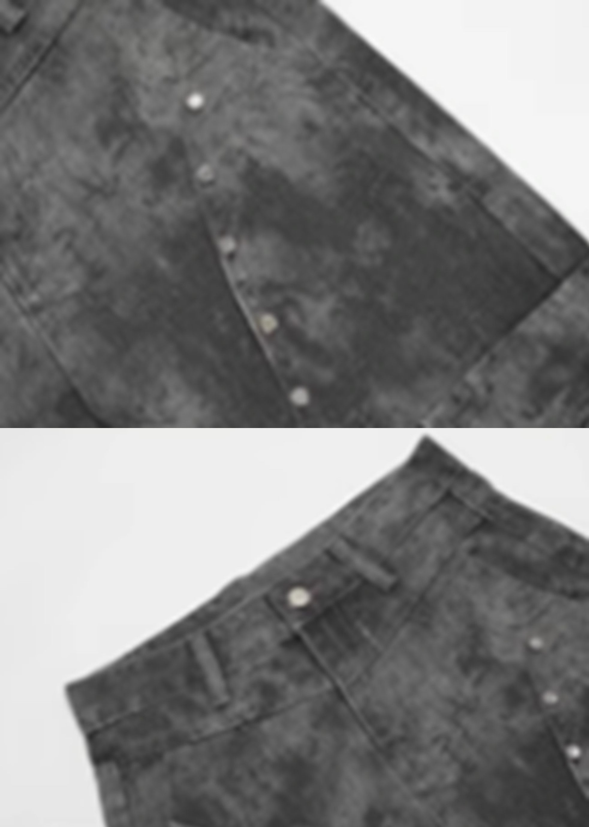 [76street] Dull grunge style vintage processed slim cargo denim pants ST0003