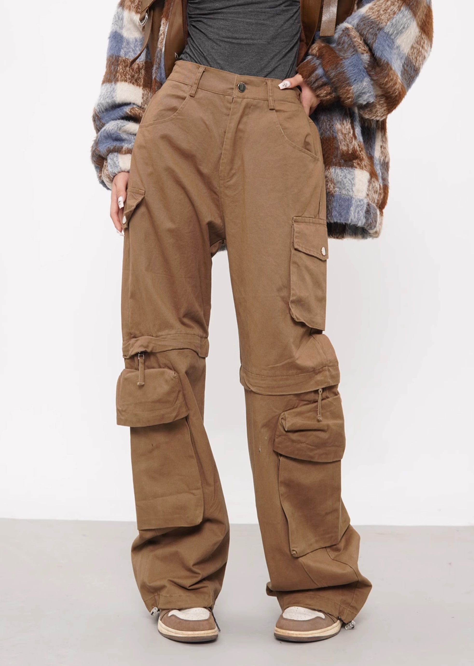 [4/29 New] 2WAY gimmick design straight silhouette cargo pants HL3038