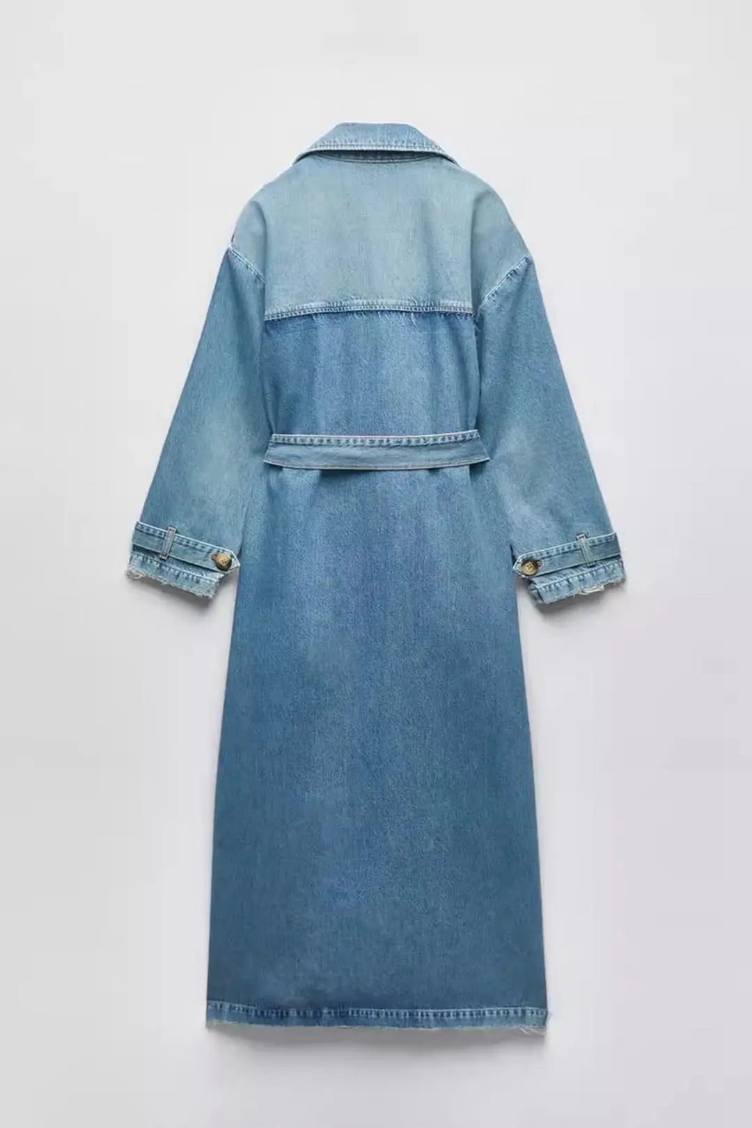 Light linen dress with and denim jacket