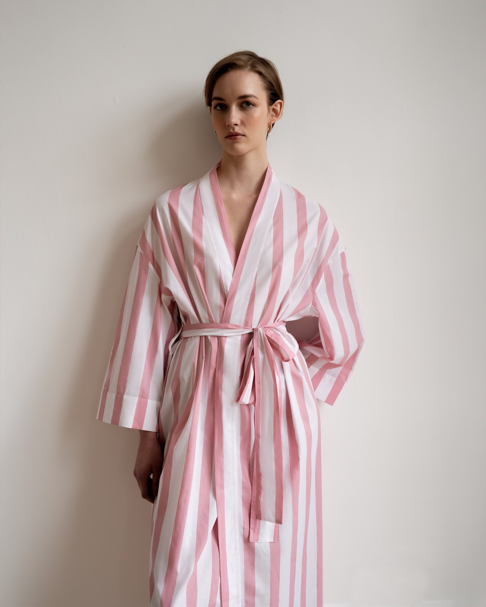 Callistar Powder Pink Stripe Robe