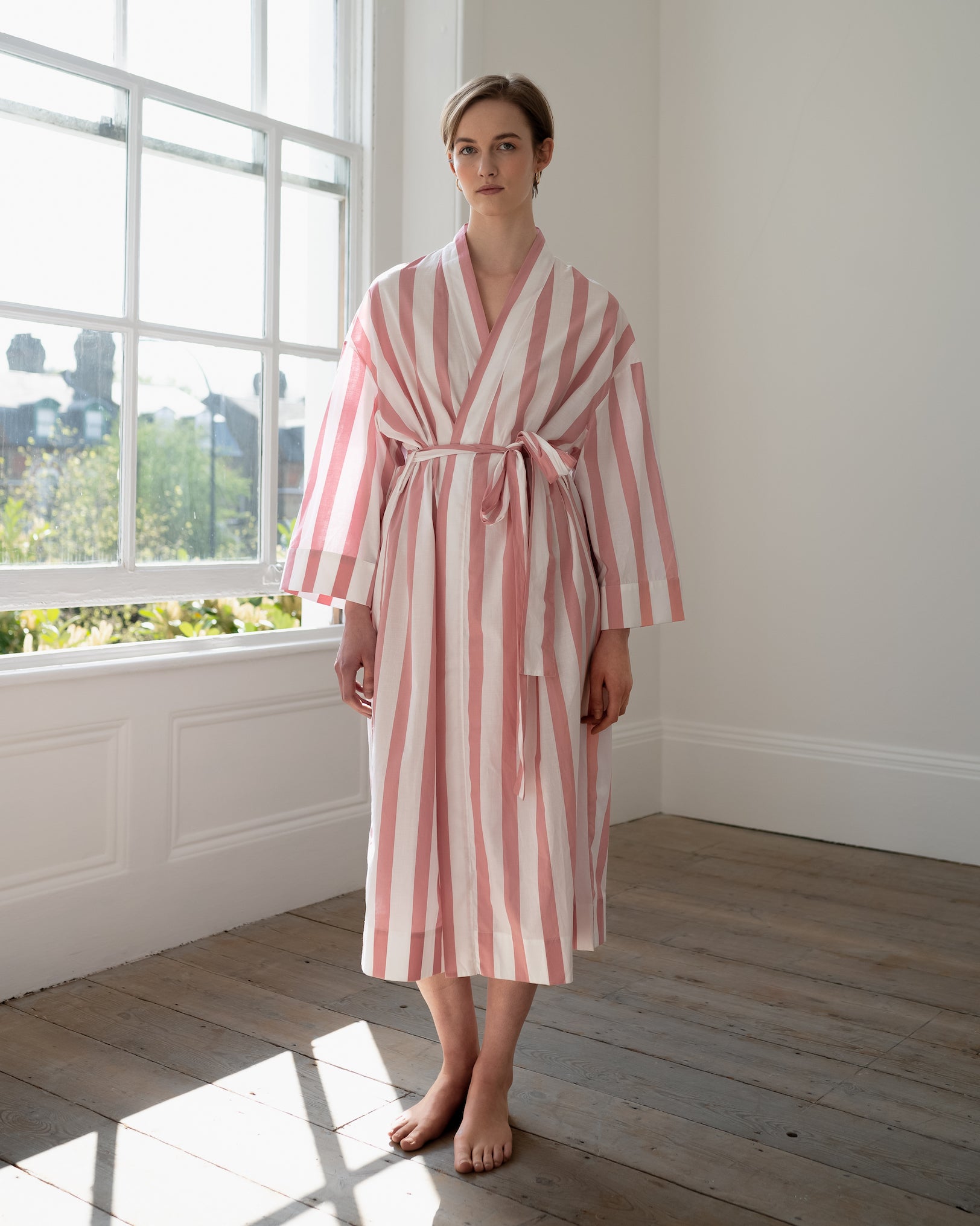 Callistar Powder Pink Stripe Robe