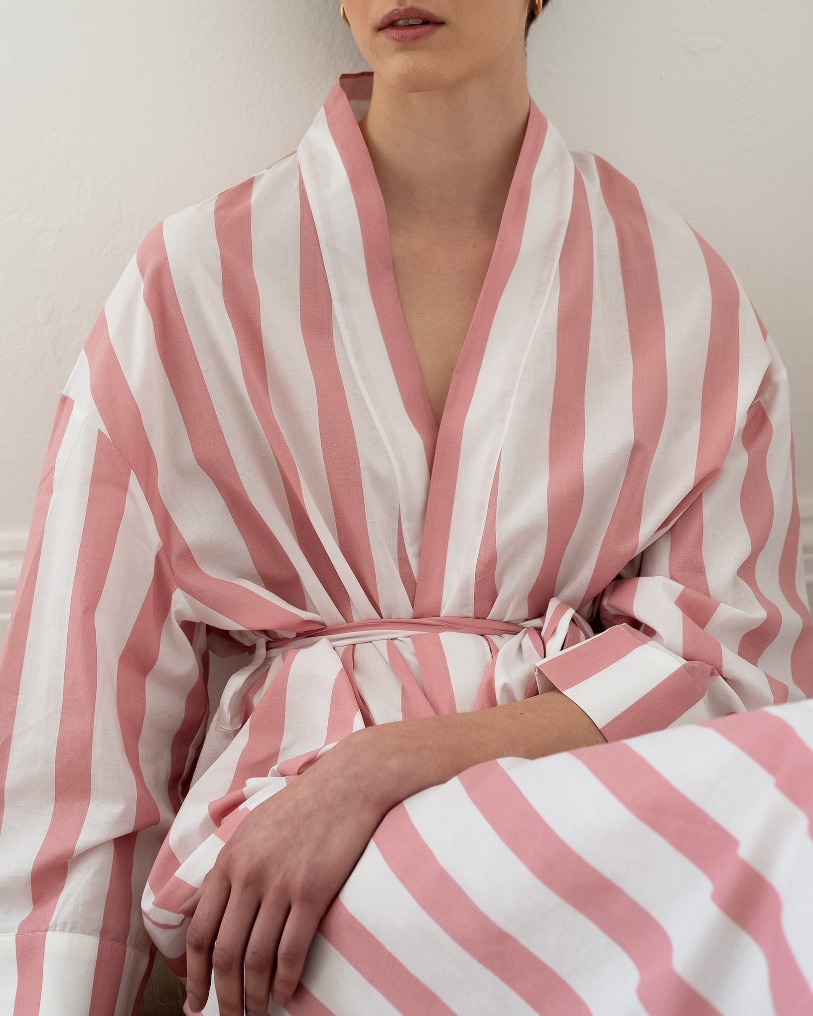 Callistar Powder Pink Stripe Robe