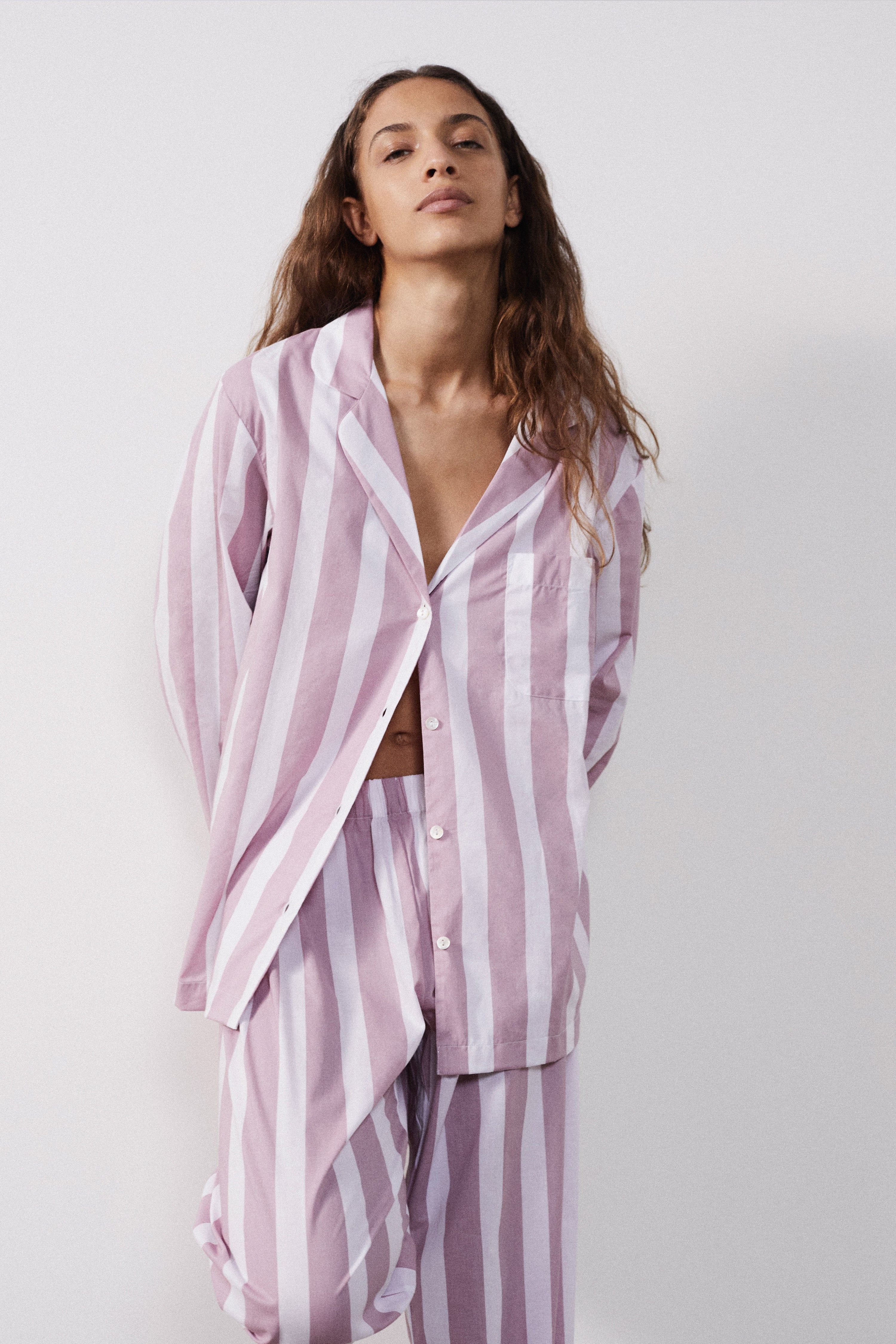 Callistari Mauve Stripe Pyjama Set