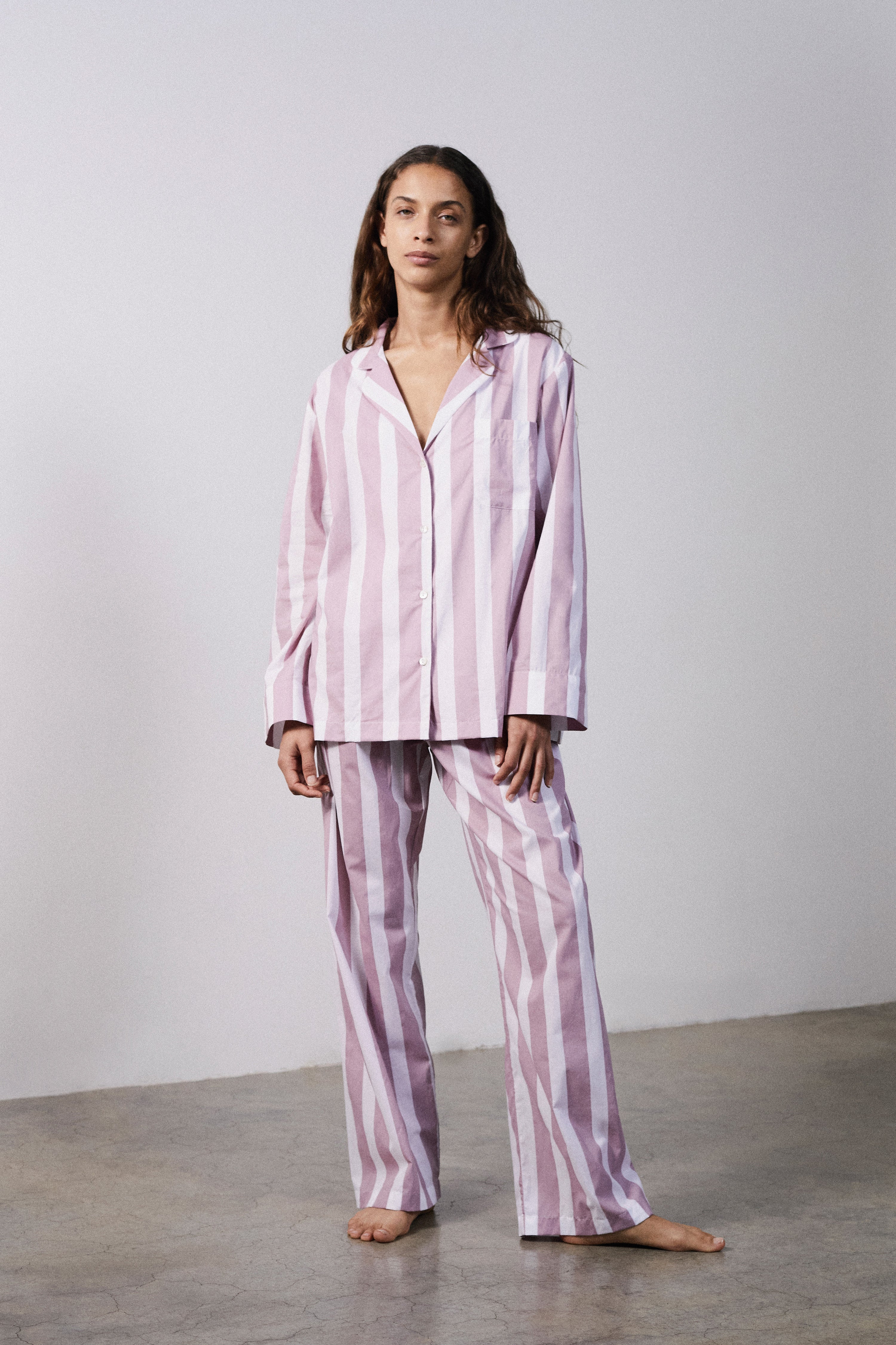 Callistari Mauve Stripe Pyjama Set