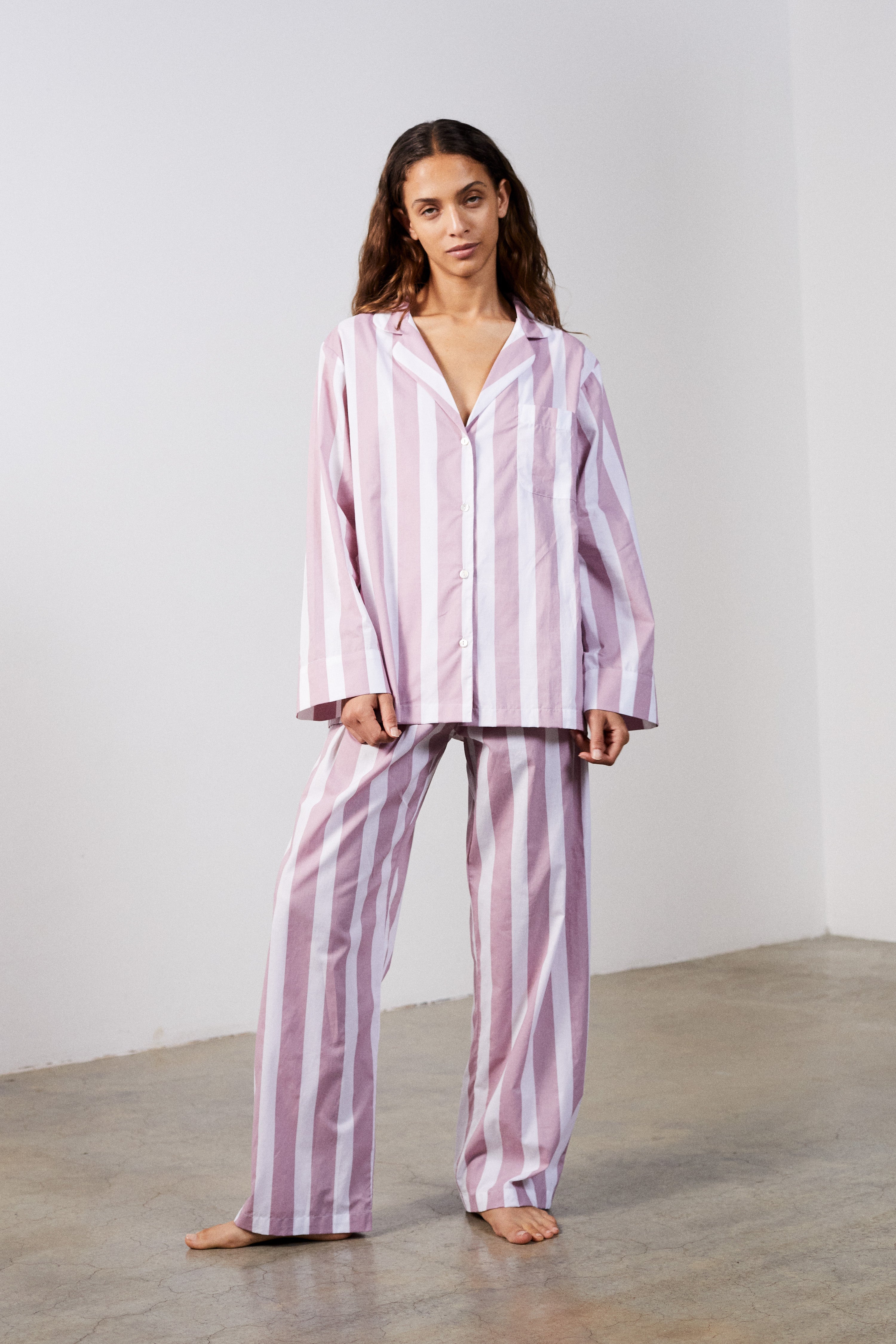 Callistari Mauve Stripe Pyjama Set