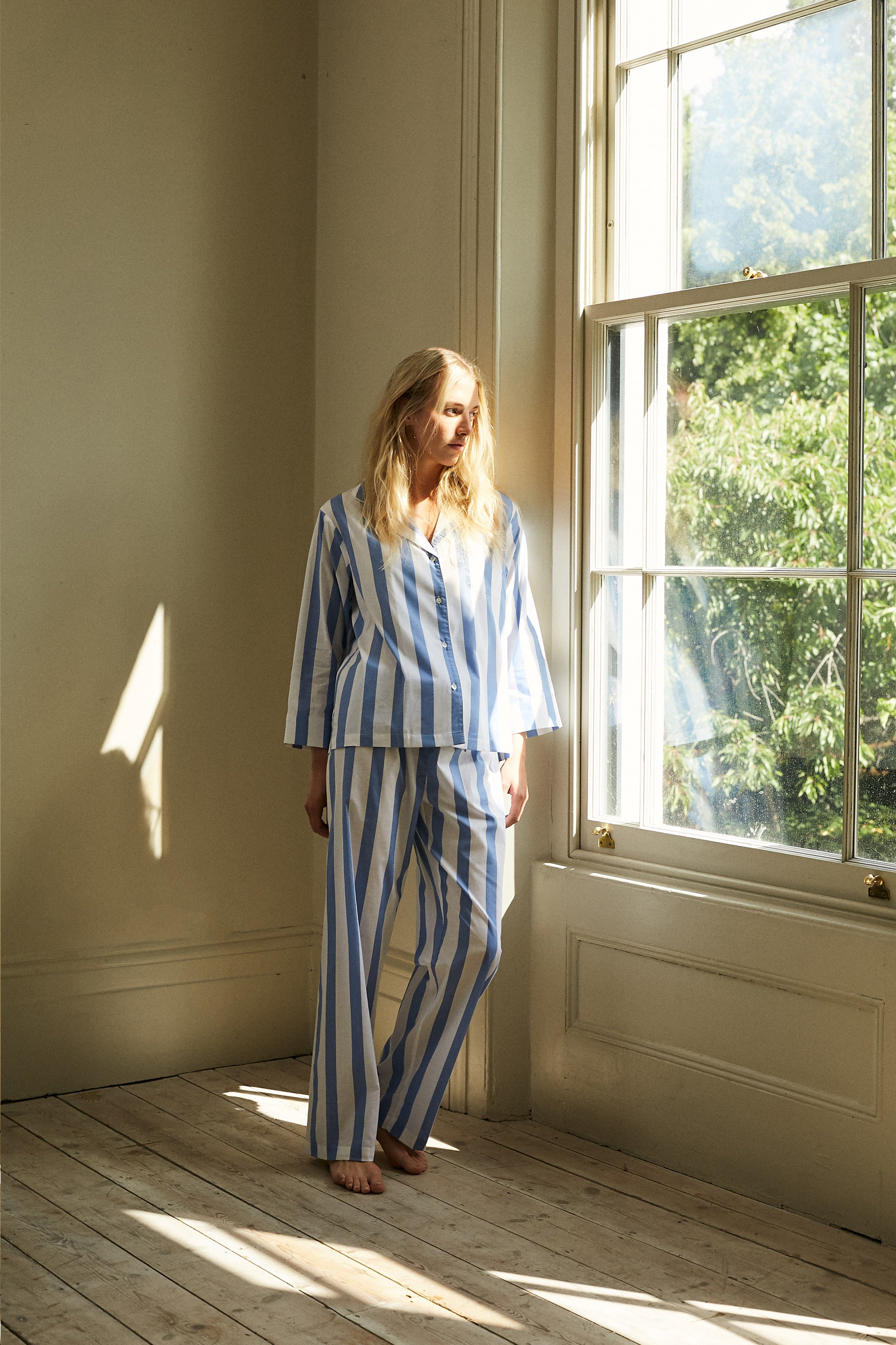 Callistari Sky Blue Stripe Pyjama Set