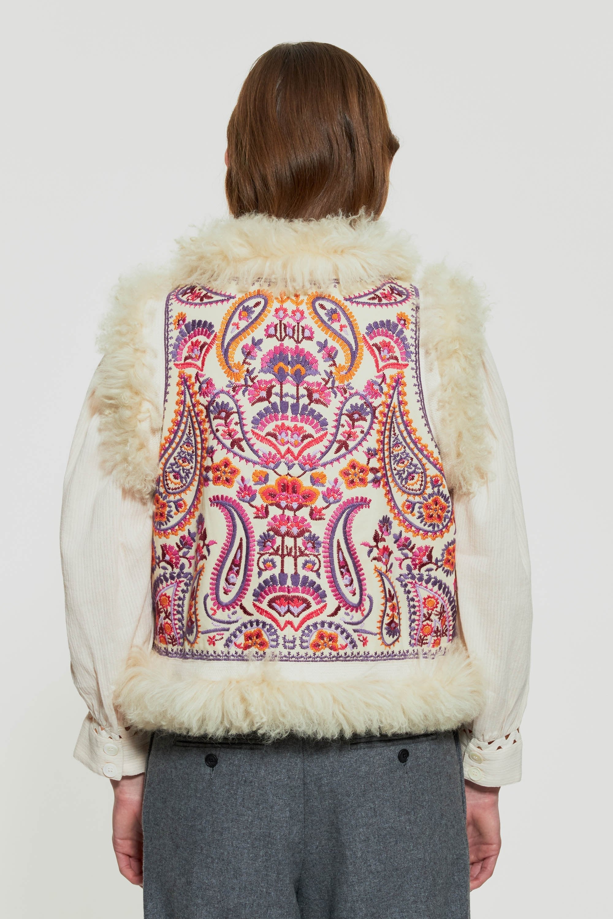 Callistari fur embroidered vest